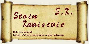 Stoin Kamišević vizit kartica